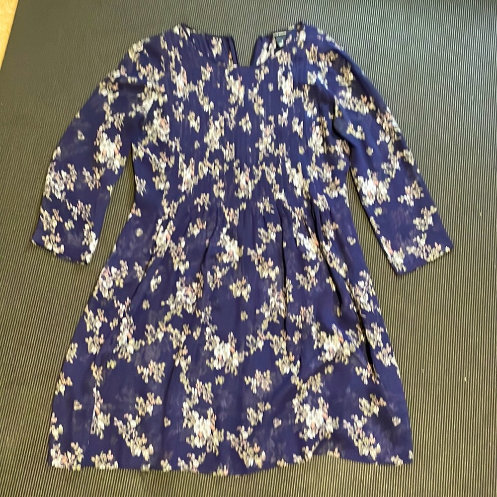 Club Monaco blue floral size 0 mini dress